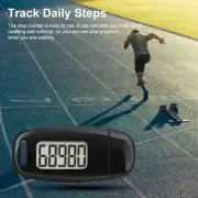 Accurate 3D Fit Bud Simple Step Counter Walking 3D Pedometer with Clip Lanyard