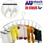 10 Pegs Stainless Steel Clothes Dryer Rack Laundry Hanger Sock Underwear Clip AU