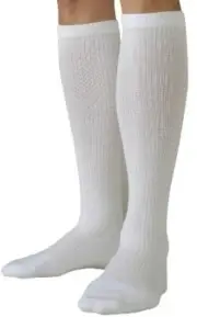 Juzo Cotton Sock, Support Socks, CT, 15-20mmHg, Size I, White