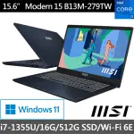 【MSI】OFFICE 2021★ 15.6吋I7 13代輕薄筆電 (MODERN/I7-1355U/16G/512G/W11/279TW)