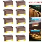 Garden LED Solar Wall Fence Door Shed Step Decking Lights Outdoor Fence Lights