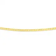 9ct Gold 50cm Solid Bevelled & Concaved Curb Chain