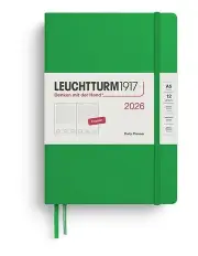 [LEUCHTTURM1917] Daily Planner Medium (A5) 2026 Notebook in Spring Leaf