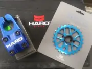 Haro baseline stem and Haro 25 tooth sprocket alloy