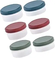 FONDOTIN 6pcs Food Storage Containers with Leak Resistant Lids Freezer Safe Salad Dressing and Sauce Containers for Meal Prep Compact Portion Control for Travel and Picnics