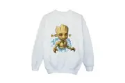 Guardians Of The Galaxy Girls Groot Flowers Sweatshirt (White) - UTBI19315