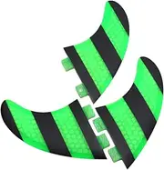 Tri Set Thruster, Green+Black FCS G5 Surf Fins Surfboard Fiberglass Comb Tri Set Thruster, Surfing Accessories, Surfing Equipment