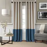 Elrene Home Fashions Braiden Color Block Blackout Curtain Panel, 52 x 95