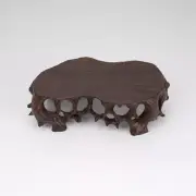 Carving wood Display pedestal stand For vase bottle teapot incense burner Base 9