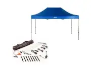 Adventure Kings 4.5x3m Gazebo Outdoor Beach Canopy + 4 Bar LED Camping Light Kit