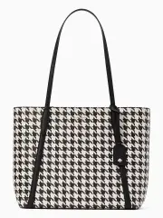 cara houndstooth printed large tote