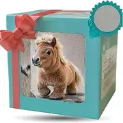 My Realistic Robot P Ony, Robot Horse Toy, Cute Plush Electric Interactive Simulation Smart Horse, Soft and Huggable Plush, Touch and Sound Electronic Companion, White, Coffee Color, Brown for Kids