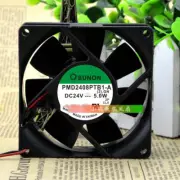 SUNON PMD2408PTB1-A 8025 24V 5W 2-wire double ball high air volume cooling fan