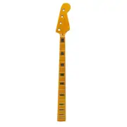 Bass guitar neck for 21 fret 34 inch Maple Fretboard with Gloss yellow paint