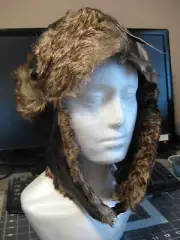 John Boy Trapper Bomber Hunting Hat - Faux Fur Headwear - Brown Plaid - OSFM