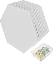 Yardwe 12Pcs Sound Insulation Pads White Soundproofing Wall Decor for Noise Reduction and Acoustic Control Home Office Gym and More