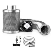 Greenfingers 6"Ventilation Kit Fan Hydroponics Grow Tent Carbon Duct Filter NEW