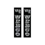 Webco - Prism black silver fork decals - old school bmx