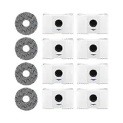 12-Pack Replacement Dust Bags and Cleaning Cloth for Deebot T20 Omni/X1 Omni