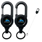Retractable Keychain Heavy Duty 2Pack, Multitool Carabiner Badge Holder, Retr...
