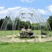 Inflatable Clear House Bubble Tent, 3.6m Commercial Grade PVC Bubble House, Outdoor Waterproof Dome Camping Cabin Tent, Clear Bubble House for Camping, Biking, Beach, Patios