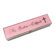 Pink Baby Girl Metal My Baptism Certificate Holder