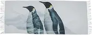 [AIXIWAWA] Women's Pashminas Scarf Polar Penguin Print, Shawls Wrap Lightwight with Tassel for Evening Dress Dinner Party, White