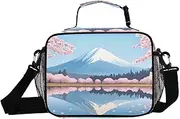 Insulated Lunch Box Fuji Moutain Landscape for Women Men - Ideal for Work, Picnics - Includes Adjustable Shoulder Strap