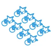 Swivel Clasps Snap Hook, Star Shape Lobster Claw Clasp for DIY Blue, 8Pcs