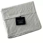 Ralph Lauren Home Organic Navy White Tattersall King Flat Sheet Msrp $270