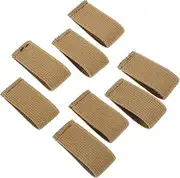 ARTSEWPLY Belt Anchor Bungee Bra Strap Holders for Elastic Bands Hanging Money Belt Webbing Fitted Straps Hooks Buckle Strap Keeper Ties Cable Retractable Belts Luggage Cord Khaki Nylon