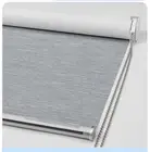 ChrisDowa 100% Blackout Roller Shade, 35”W x 72" H, Light Grey (1281)