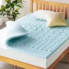 2 Inch 5-Zone Memory Foam Mattress Topper, Cooling Gel Infusion, Full, Blue
