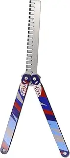 crafthand Yoru Comb Butterfly Training Tool Trainer Comb Stainless Steel Cosplay Prop Fan Collection Figure Art Blue 24CM/9.4'' 1.0 count