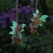2x Hanging Fairy Garden Statues Resin Sculpture Cars Pendants Glow in The Dark