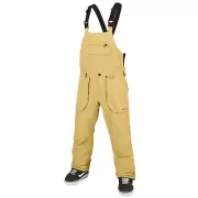 VOLCOM Mens 2022 Snowboard Snow - Roan Bib Overall Pants - Gold