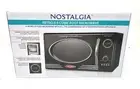 Nostalgia Retro Black 19.5 in. W 0.9 cu.ft 800W Countertop Microwave