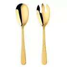 2PCS Stainless Steel Large Salad Spoon Fork Set Mixing Cooking Fruit Kitchen