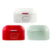 Retro Bread Boxes Large Capacity Kitchen Countertop Metal Storage Tin