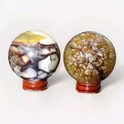 Lot Of 2 Mookaite & Yellow Fluorite Spheres - USA