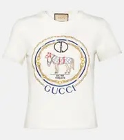 [Gucci] Gucci Interlocking G cotton jersey T-shirt AU 14 multicoloured