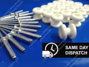 20 PK WHITE ROPE BUNJI BUTTONS - UTE BUNGEE KNOBS, BOAT, BUNGEE WITH POPS