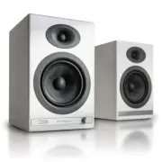 Audioengine HD5 Gloss White Premium Powered Bookshelf Speakers AUTHORIZED-DEALER