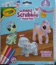 Crayola Scribble Scrubbie Pastel Pets 3 Pastel Pets