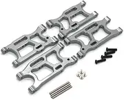 For WLtoys 124007 124008 124010 124017 124019 144001 144016 144018 RC remote control car metal front and rear swing arm parts(Light Grey)