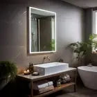 Camila Frameless LED Mirror w/Defogger and Integrated Touch Switch