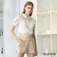 在飛比找momo購物網優惠-【mia mia】腰頭特殊剪裁短褲