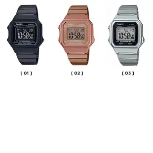 【CASIO】B650WB/B650WC/B650WD 復古造型電子錶/經典百搭/男女通用款/41mm/金/公司貨