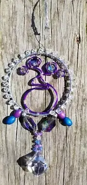 Crystal Beaded Purple Deer Suncatcher