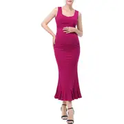 Kimi and Kai Ethel Maternity Mermaid Dress in Berry at Nordstrom, Size Small